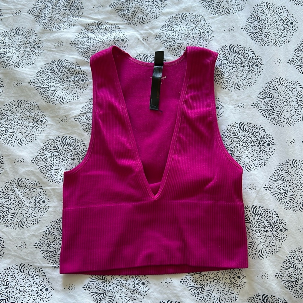 Out From Under Hailey Seamless Knit Plunge Bra Top